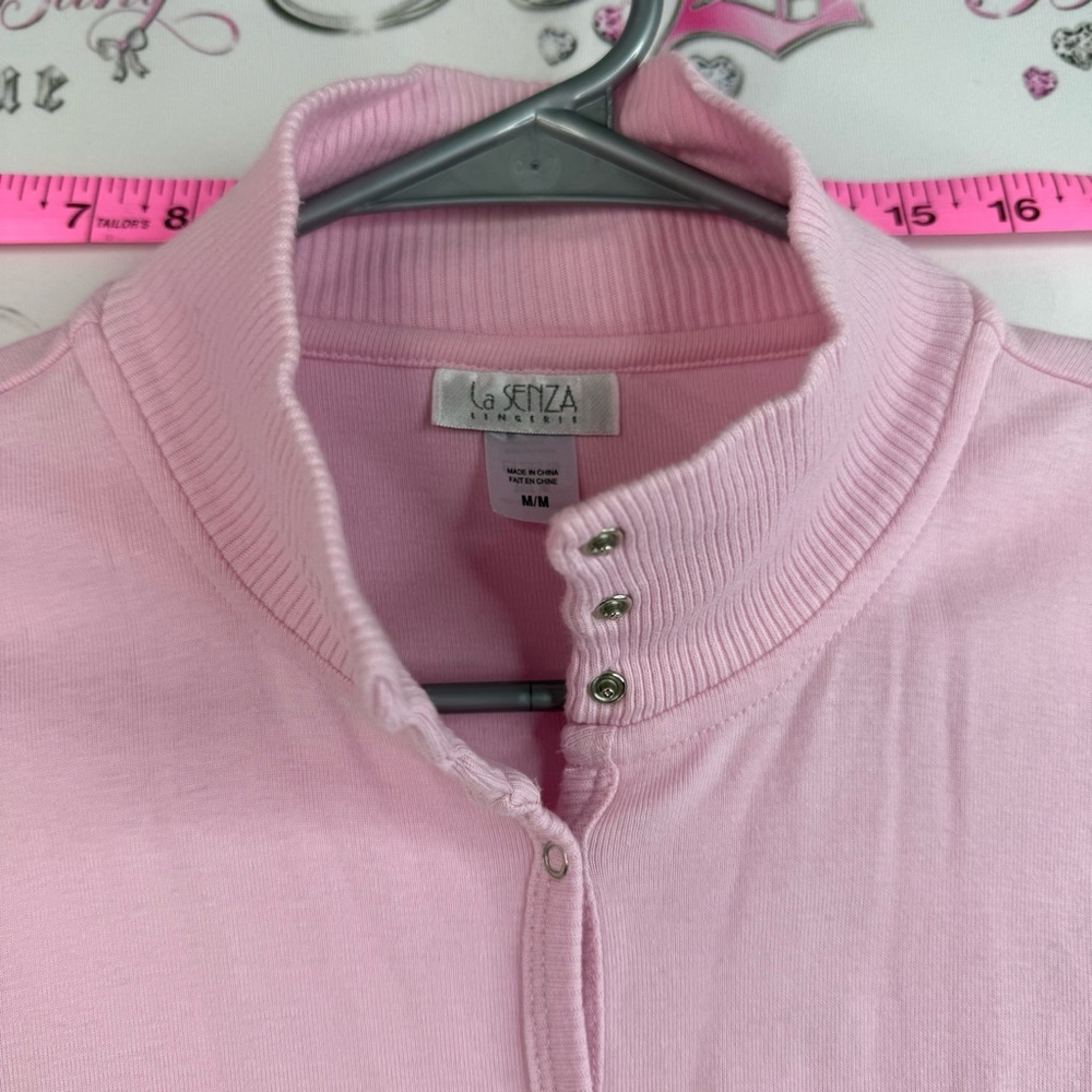 La SENZA long sleeve bubblegum pink Light Pink Snap-Front Cardigan Sweater - Picture 7 of 10